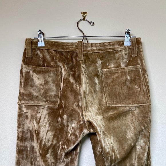 Vintage Crushed Velvet 70s Bell Bottom Pants - Picture 5 of 7